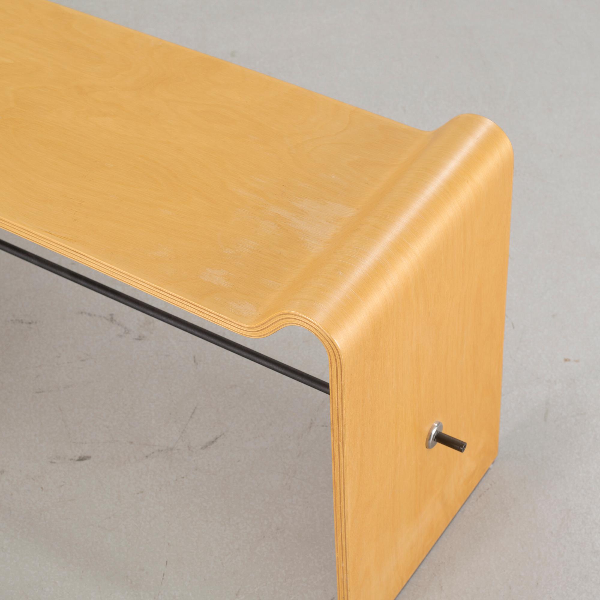 A "Söndag / O62" bench, designed by Annette Petersson & Lotta Josefsson for Blå Station, model launched 1996.