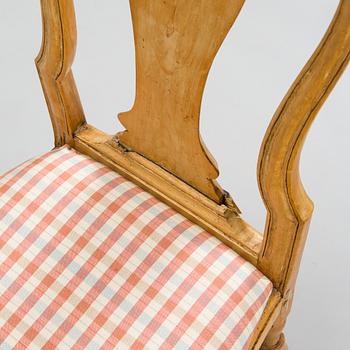 Stolar, snarlika, 8 st, rokoko, 1700-talets mitt.