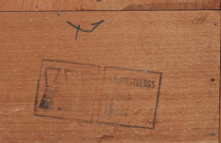 A set of Yngve Ekström teak cabinets and shelf 'Krus', Westbergs, 1950-60's.