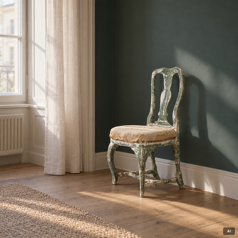 A rococo chair, 18th century.