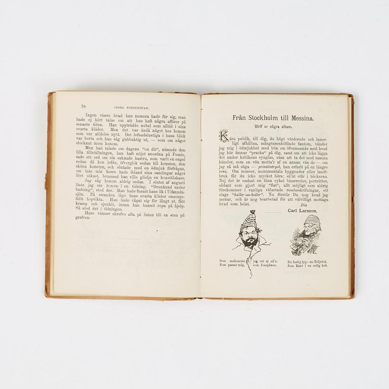 Carl Larsson, CARL LARSSON, illustrated travel story, "Från Stockholm till Messina" (From Stockholm to Messina), 1886.