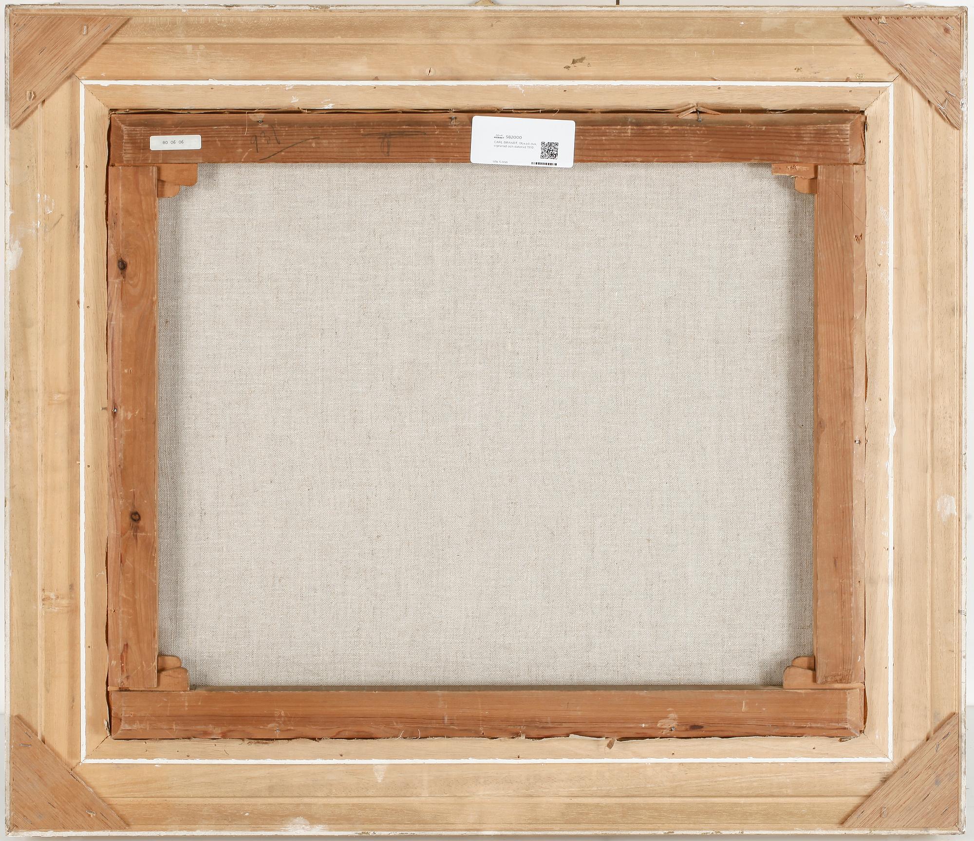 CARL BRANDT, Olja på duk, signerad och daterad 1910.