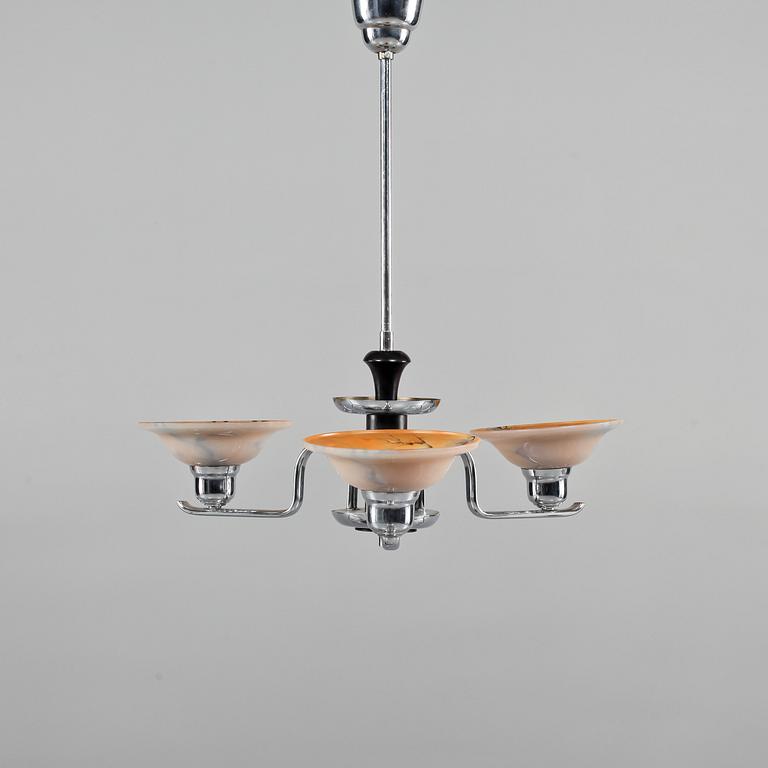 TAKLAMPA, möjligen Danmark, art deco, 1900-talets andra kvartal. Höjd ca 70 cm.