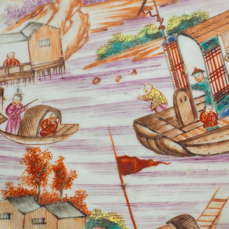 TALLRIK, kompaniporslin. Qingdynastin, Qianlong (1736-95).