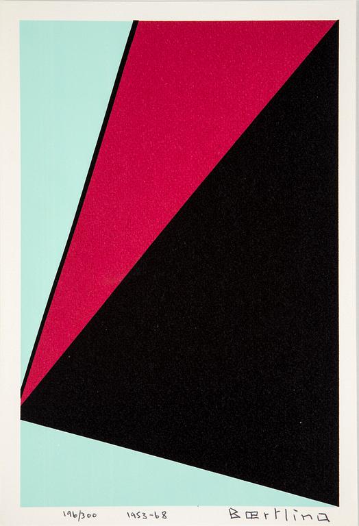 OLLE BÆRTLING, "Théme noir rouge blanc", 1953, serigrafi, numrerad 196/300, dat. 1953-68.