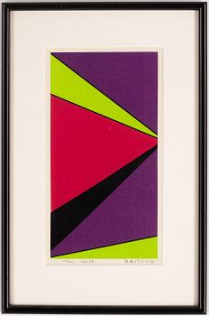 Olle Baertling, silkscreen in color, 1965-68, signed and numbered 100/300.