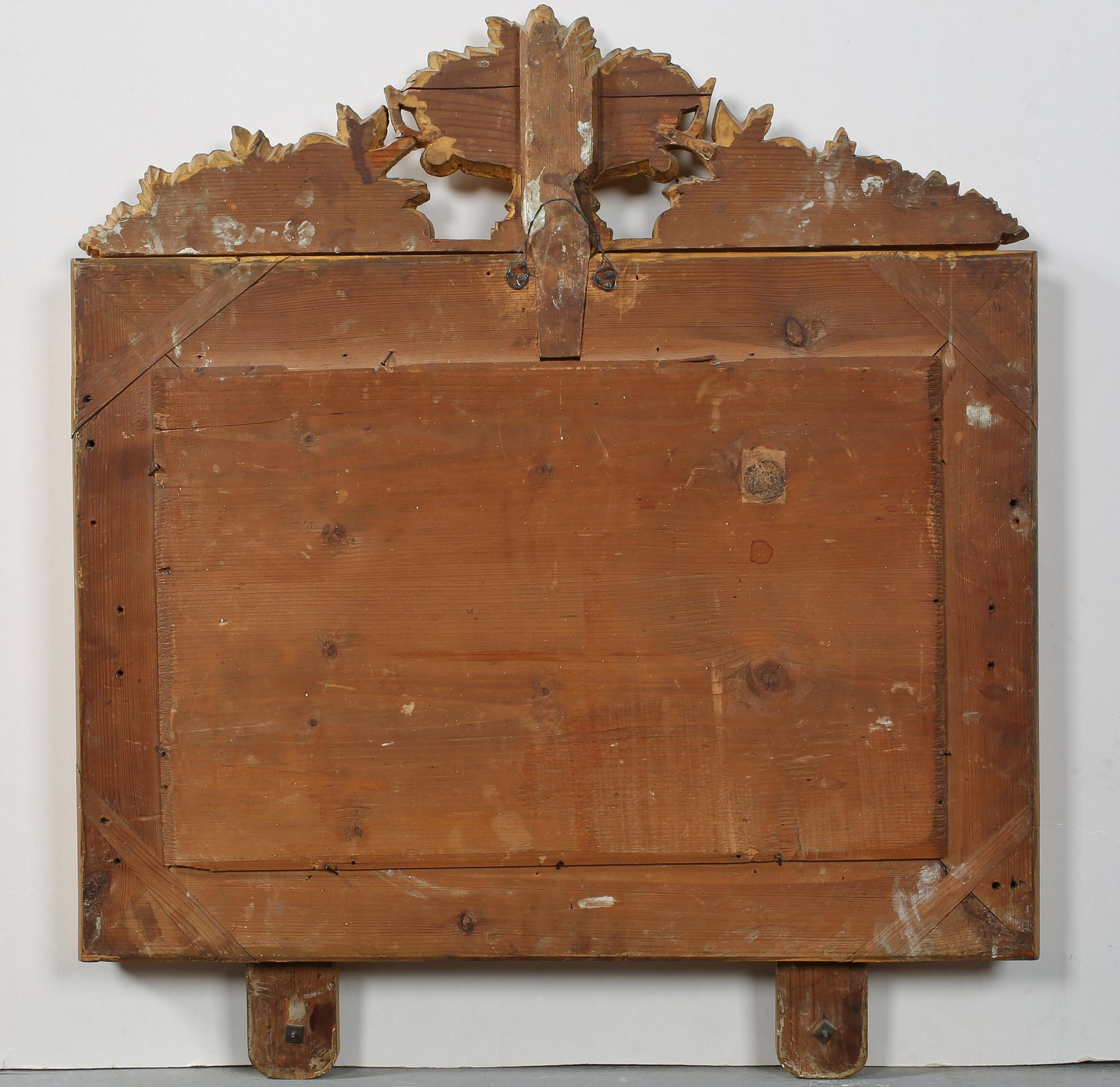 SPEGELLAMPETT, Västsverige, märkt med otydlig hallstämpel, Karl Johan, 1800-talets första hälft.