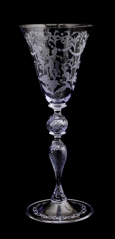 POKAL, glas, Murano, 1900-tal.