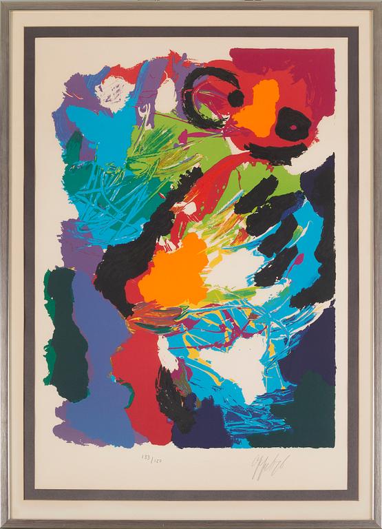 KAREL APPEL, colour litograph signed and numbered 133/150.