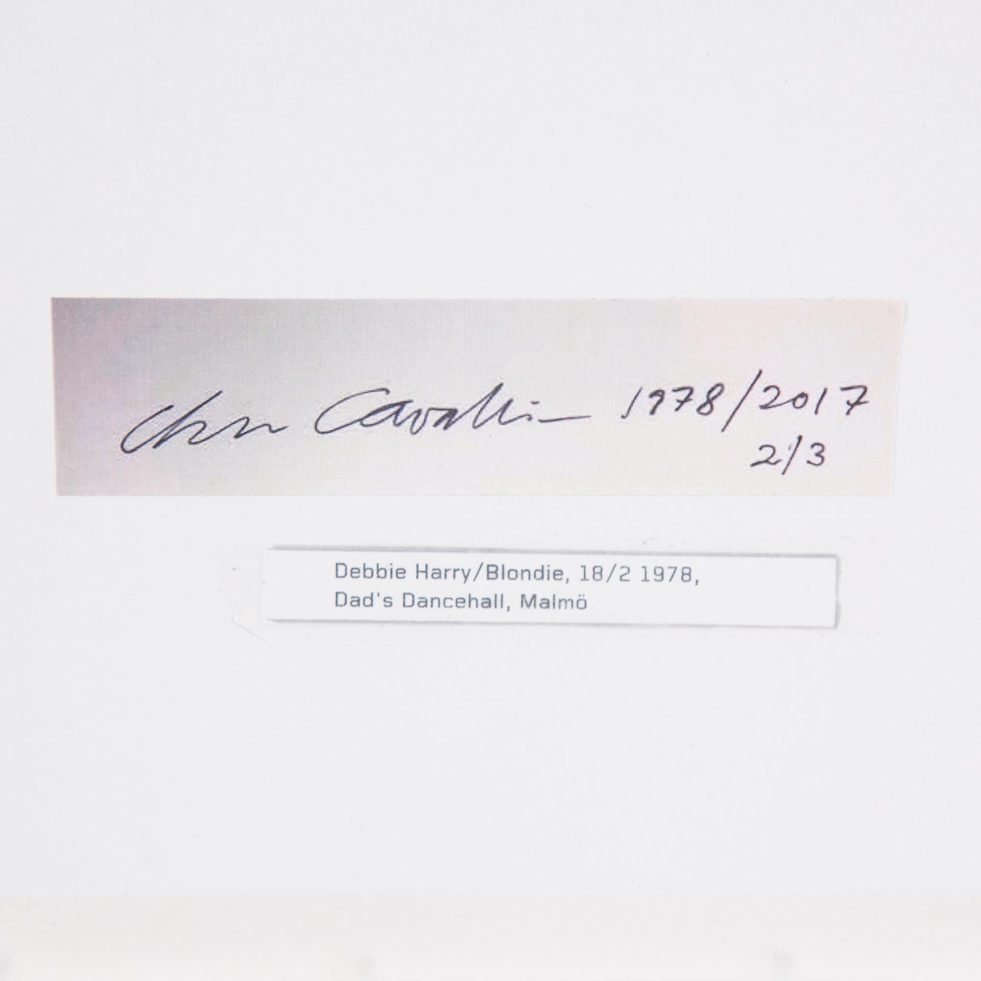 CHRISTIAN CAVALLIN, photograph of "Debbie Harry/Blondie" signed and numbered 2/3.