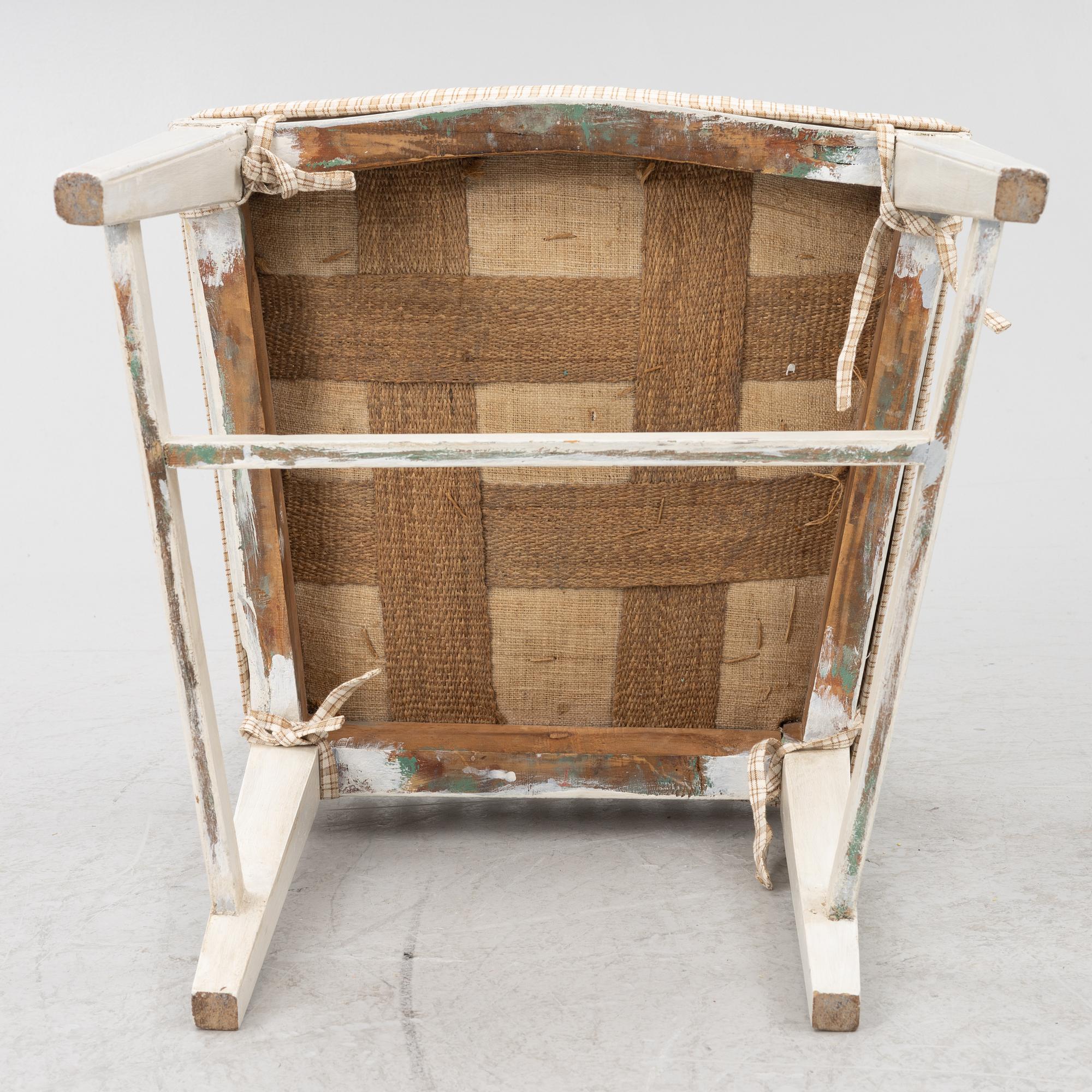 Five late Gustavian chairs, circa 1800.