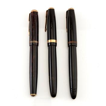 Parker Vacumatic fountain pens, 3 pcs.