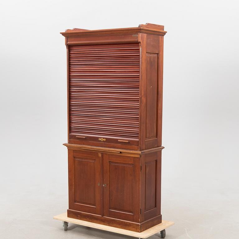 Roll-front cabinet from Åtvidabergs Snickerifabrik, early 20th century.