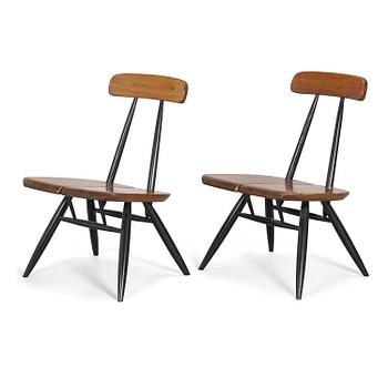 Ilmari Tapiovaara, fåtöljer, ett par, "Pirkka lounge chair", Laukaan Puu 1960-tal.