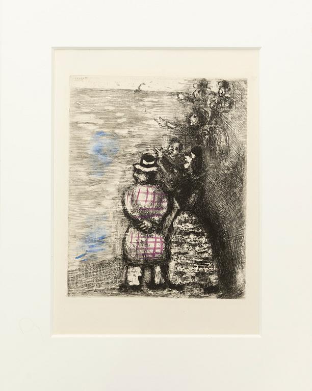 Marc Chagall, "Le Chameau et les Batons Flottants" from "Les Fables de la Fontaine".