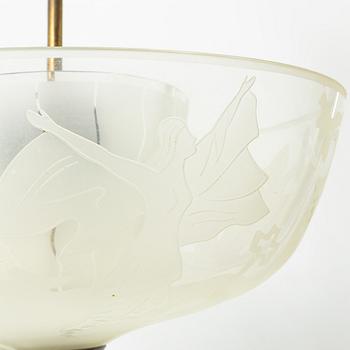 Carl Erik Bodén, A Swedish Modern ceiling lamp, Glössner, 1930's - 1950's .