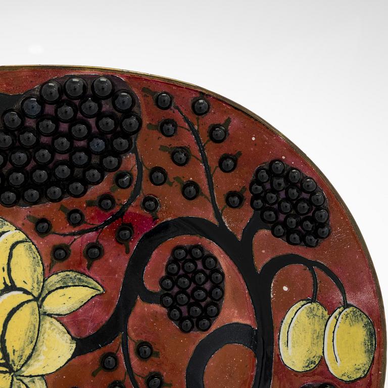Birger Kaipiainen, Decorative dish, stoneware, signed Kaipiainen Arabia.