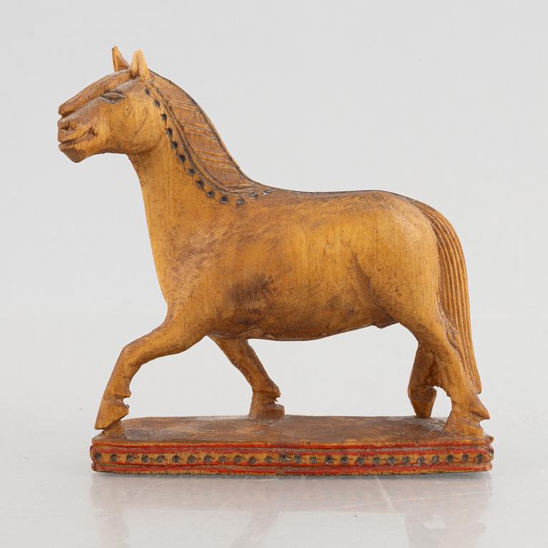 Jemt-Olov Person (1871–1947), a signed wooden sculpture.