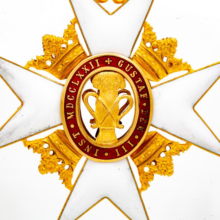 Vasaorden, enamel on gold 18K CF Carlman.