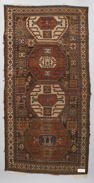 Gallerimatta, Kazak, södra Kaukasus, Ca 248 x  117 cm.