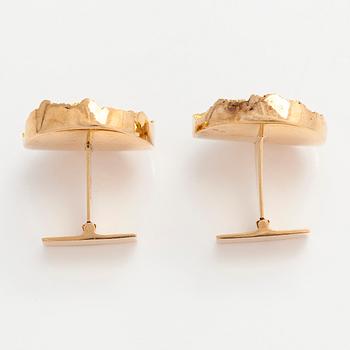 Björn Weckström, a pair of 14K gold cufflinks, 'Devil's Wheel*, Lapponia 1969.
