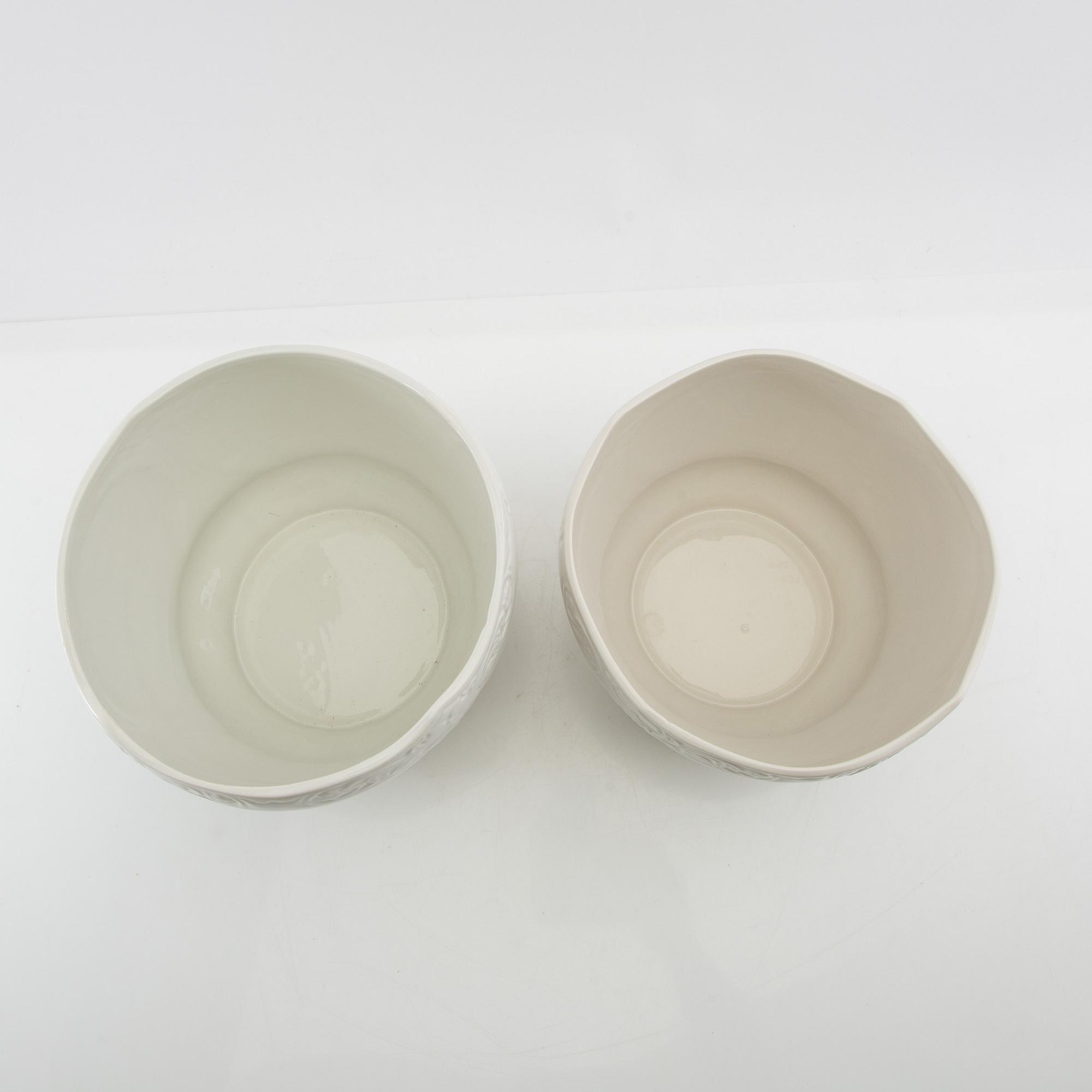 Outer covers 2 pcs of different sizes Art Nouveau, early 20th century stoneware.