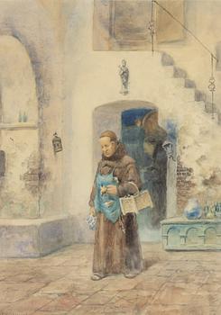 Frans Wilhelm Odelmark, Monk in Monastery Kitchen.