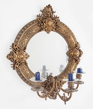 SPEGELLAMPETTER, ett par, nyrenässans, 1800-talets slut.