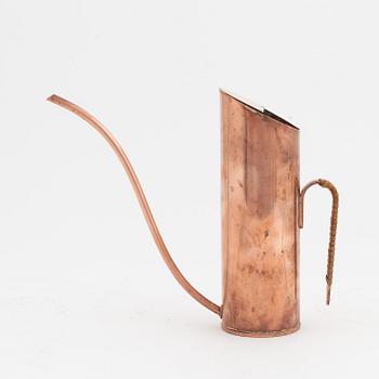 Gunnar Ander, a copper watering can, Ystad Metall, Sweden, second half of the 20th century.