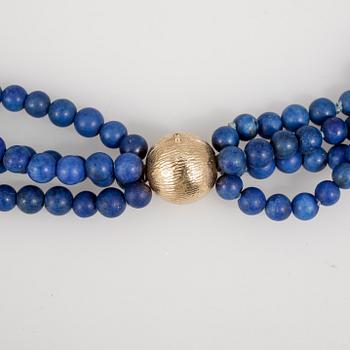 COLLIER, Ole Lynggaard, lapis lazuli, guldlås 18k.