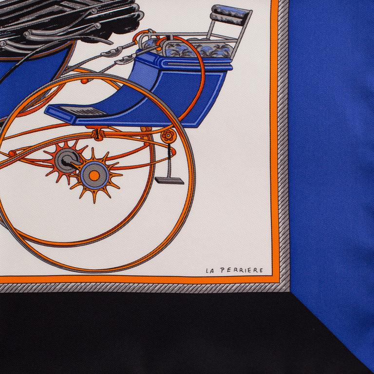 HERMÈS, scarf "Les Voitures a transformation".