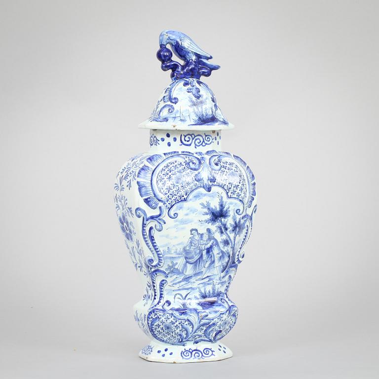 LOCKURNA, fajans, Delft, Holland. 1800-tal.