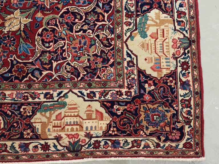 SEMI-ANTIQUE KASHAN. 197,5 x 132,5 cm.