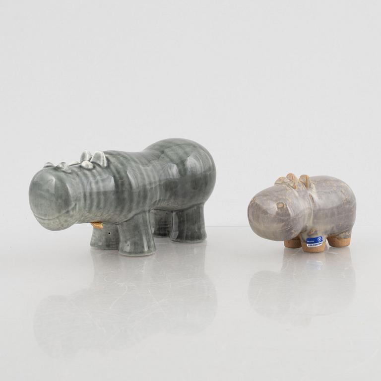 Lisa Larson, figuriner, 2 st, bl.a. ur serien "Menageri", Gustavsberg.