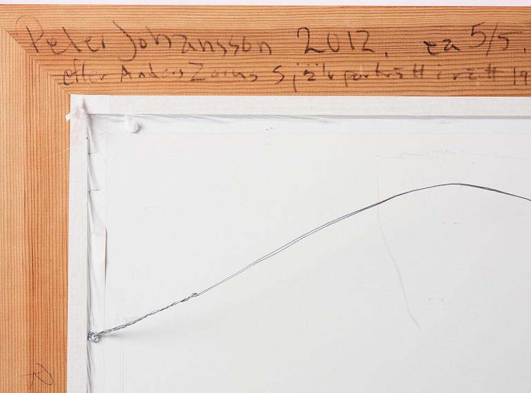 Peter Johansson, "Självporträtt i rött", 2012.