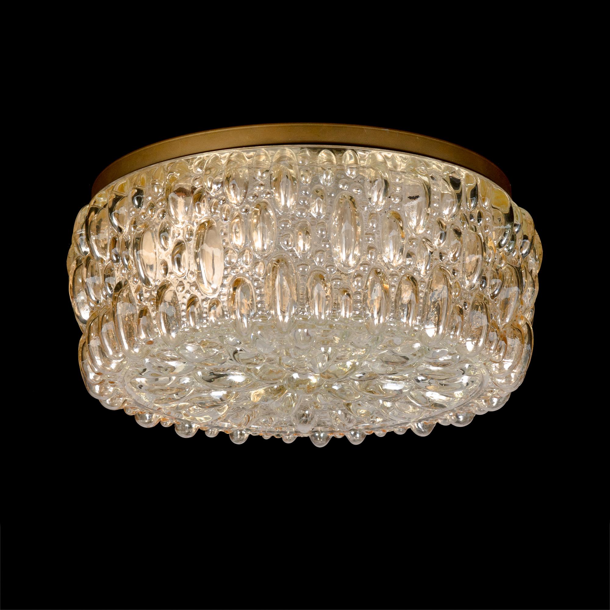 Helena Tynell, A glass ceiling/wall light, model 665 for Glashütte Limburg, Germany 1960s-70s.