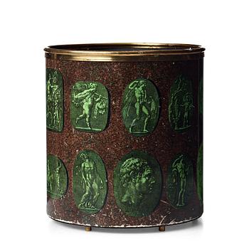 2. Piero Fornasetti, a "Cammei" paper basket, Milano Italy.