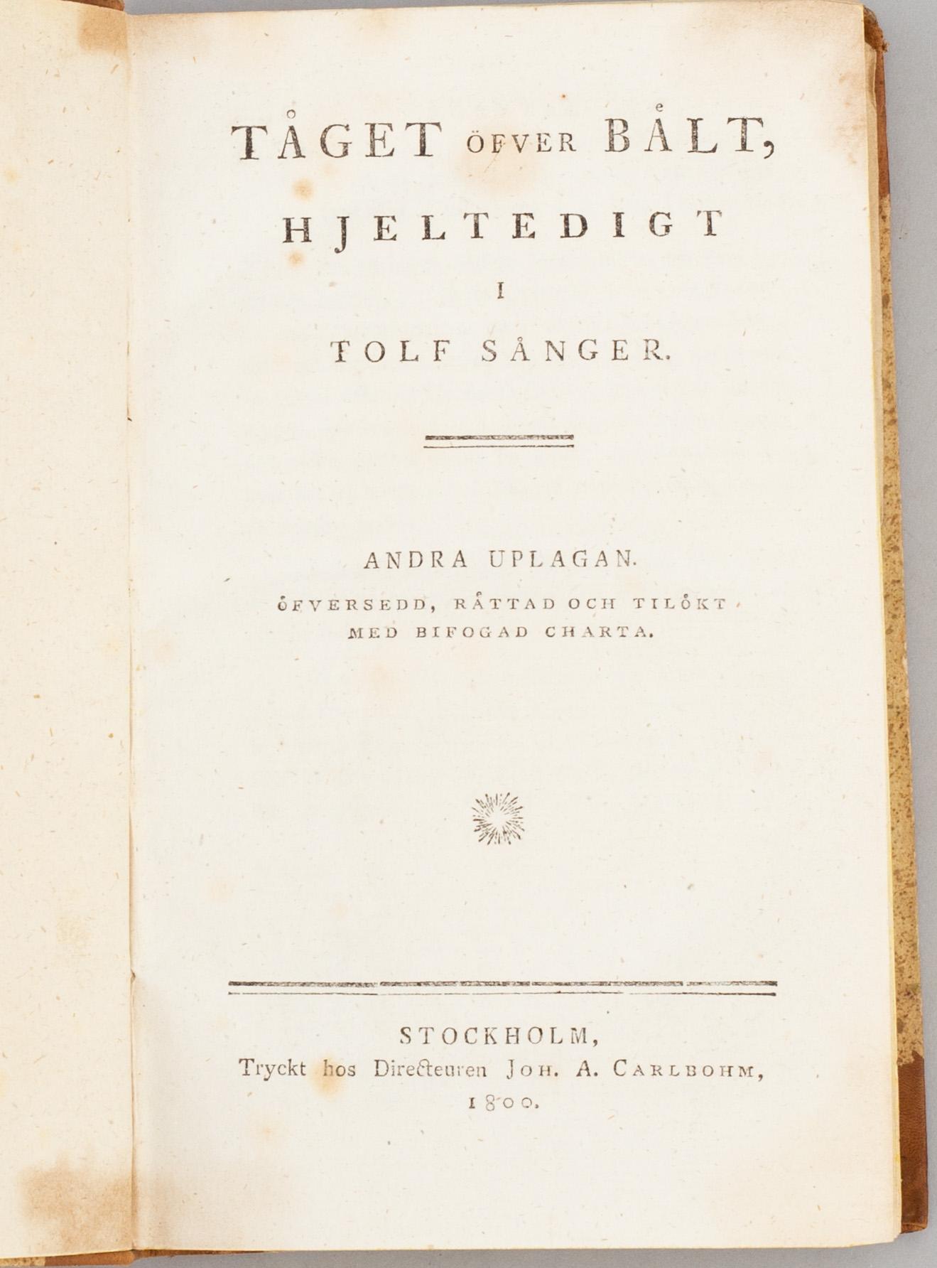 Äldre vitterhet, med Tessins brev till Gustaf III (7 vol).