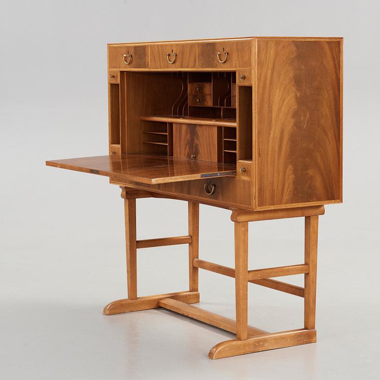 Josef Frank, a mahogany secretaire, model 1036, Svenskt Tenn Sweden, probably 1940-50's.