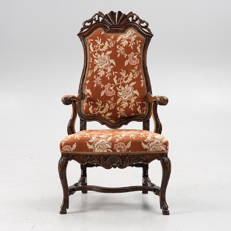 Armchair, Rococo, mid-18th century.