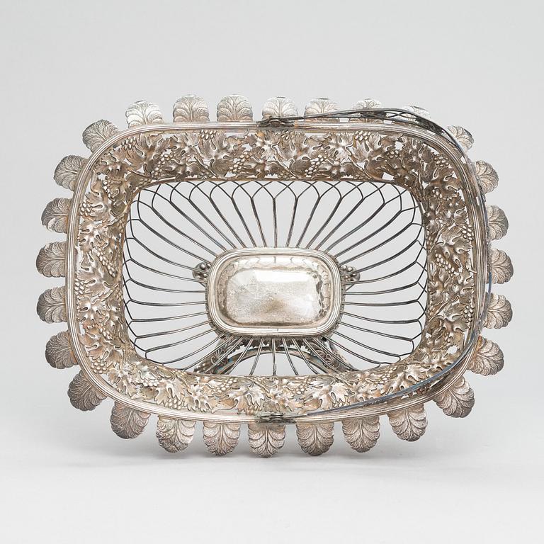 A silver sweetmeat basket, maker's mark of Fredrik Strömsten, active in Helsinki 1813-60.