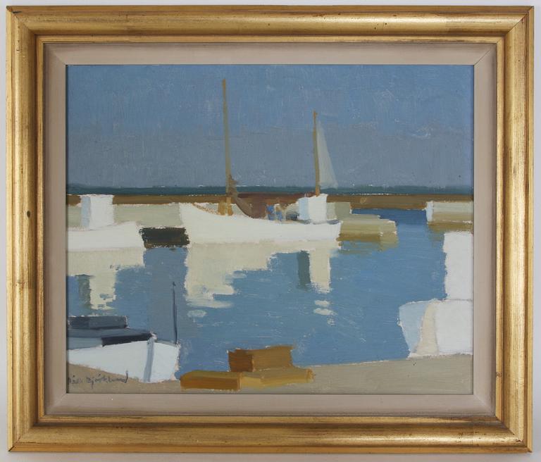 RICHARD BJÖRKLUND, olja på pannå, sign.