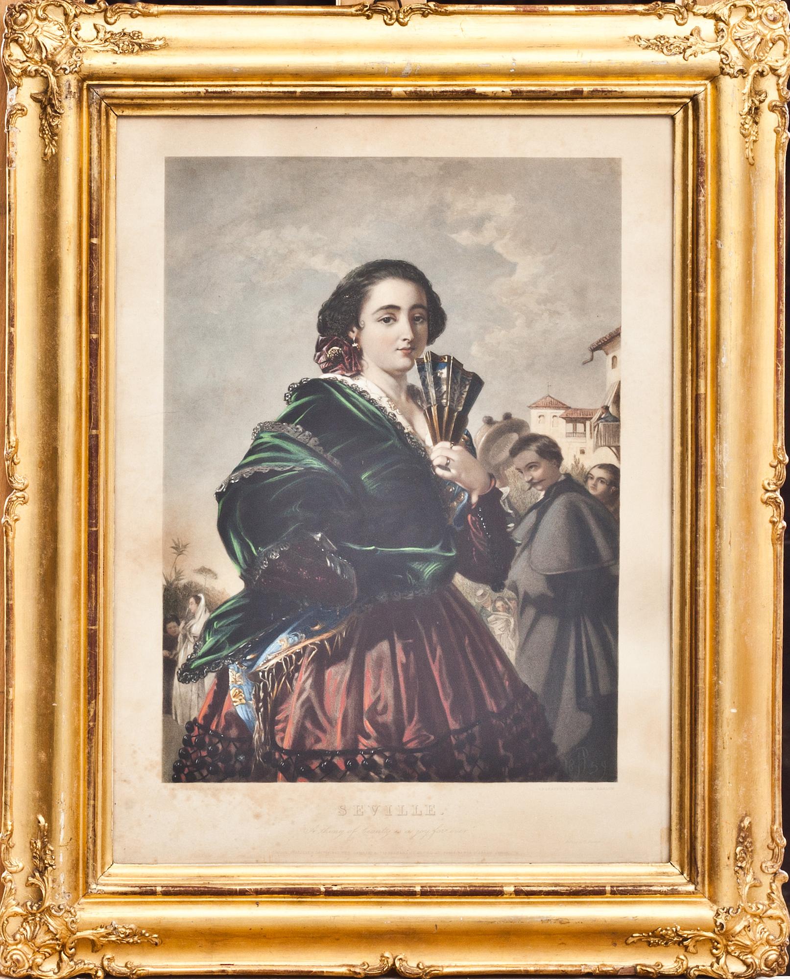 GRAVYRER, 2 st, kolorerade. 1800-talets mitt.