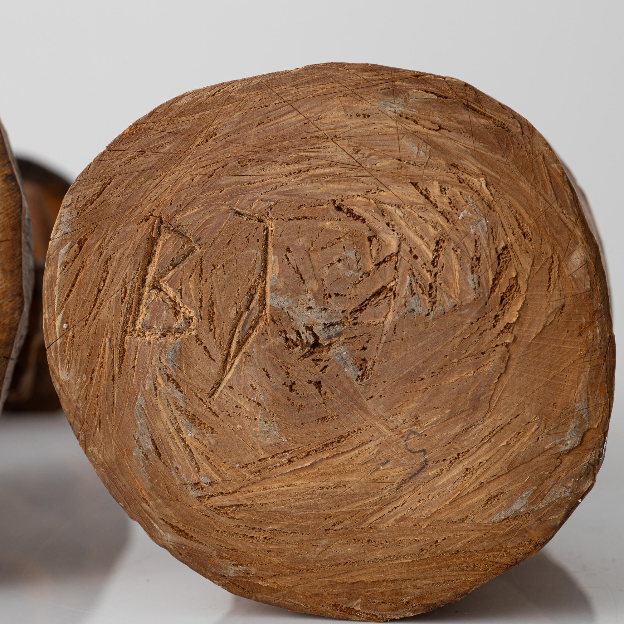 Bengt Jonsson, three sculptures, signed BJ.