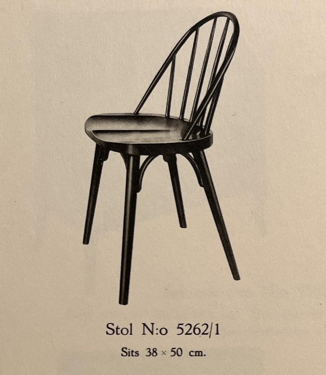 Uno Åhrén, a set of four chairs model "5262/1", Gemla, Diö, 1930s.