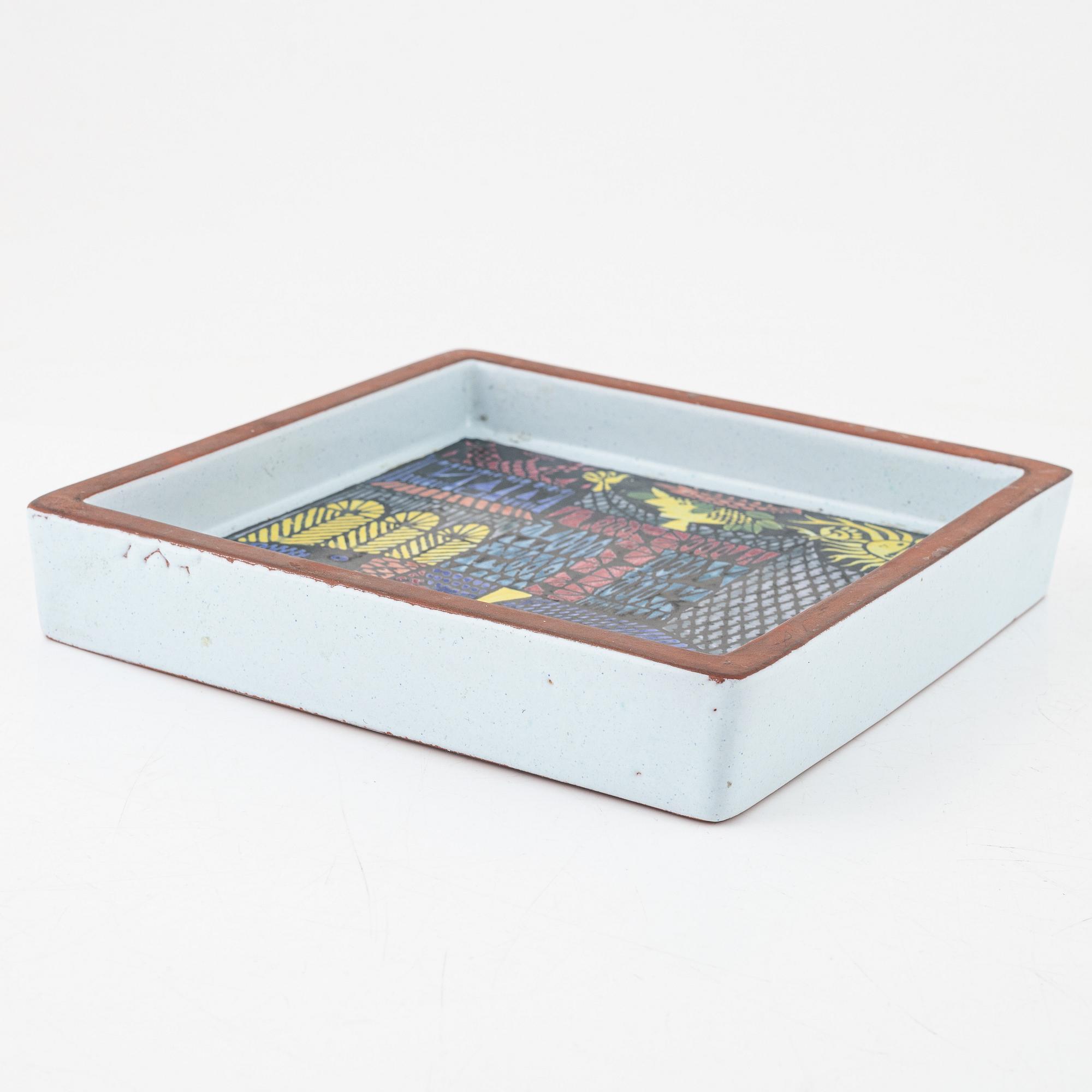 Stig Lindberg, 'Karneval', faience, Gustavsberg's studio (3 pcs).