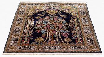 Rug, Ghom silk, approx. 155 x 107 cm.