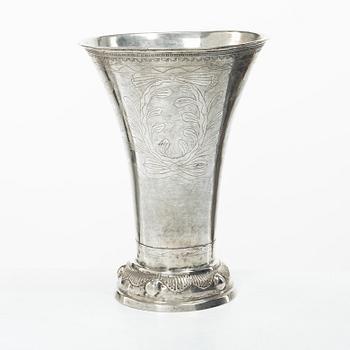 A Swedish silver beaker, mark of Hans Lyberg, Borås 1811.