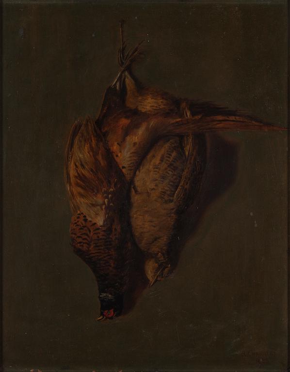 OKÄND KONSTNÄR 1800/1900-TAL, signerad R. Charnley och daterad 1885.