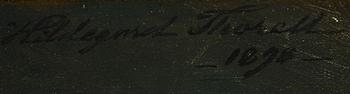 HILDEGARD THORELL, olja på duk, sign och dat 1898.